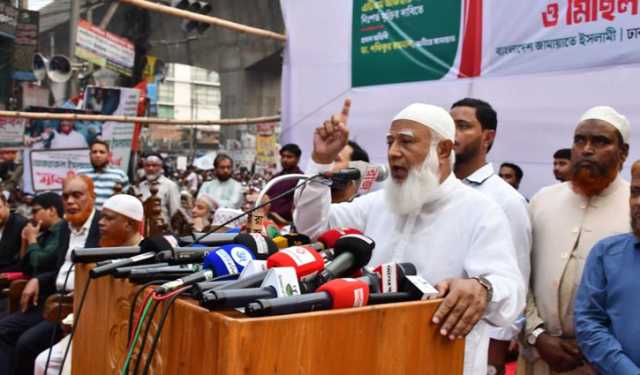 আজহারুল‌কে মুক্তি না দেওয়া পর্যন্ত বিক্ষোভ চলবে: জামায়াত আমির