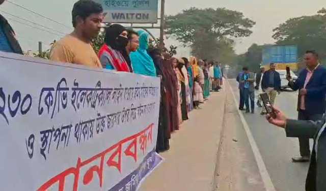 মুন্সীগঞ্জে ফসলি জমির ওপর দিয়ে বৈদ্যুতিক লাইন নির্মাণ বন্ধের দাবি