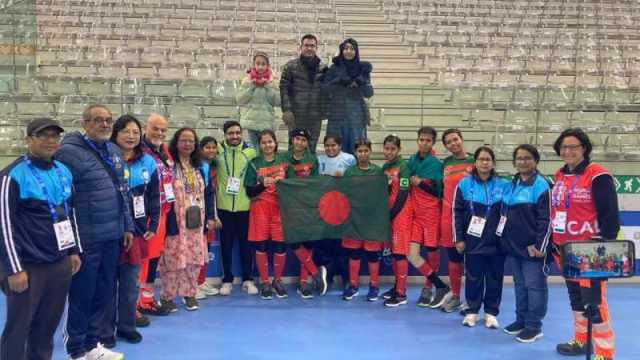 স্পেশাল অলিম্পিকের ফ্লোরবলে সোনা বাংলাদেশের