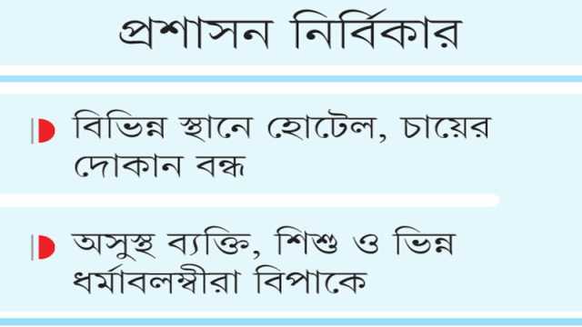 দিনে খাবারের দোকান বন্ধ রাখতে হুঁশিয়ারি, দুর্ভোগ