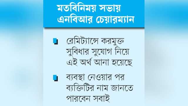 রেমিট্যান্সের নামে ৭৩০ কোটি টাকা এনেছেন এক ব্যক্তি