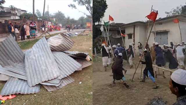 নারীদের ফুটবল ম্যাচ বন্ধ করতে মাঠে হামলা, বেড়া ভাঙচুর