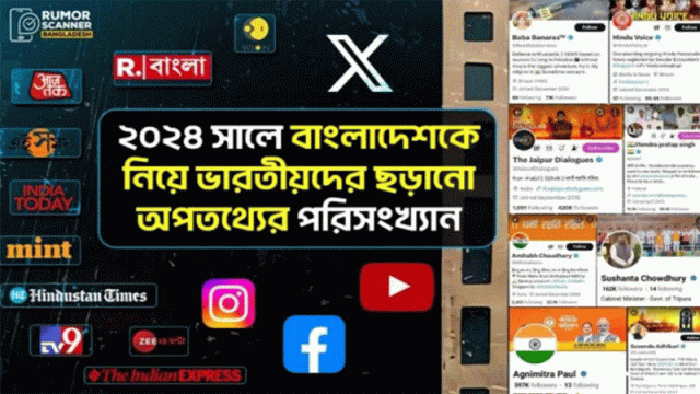 বাংলাদেশকে নিয়ে ৭২ ভারতীয় গণমাধ্যমে ভুল তথ্য প্রচার